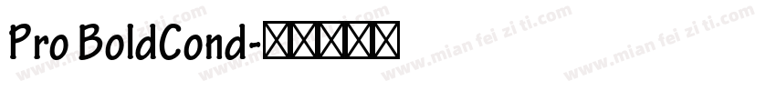 Pro BoldCond字体转换
